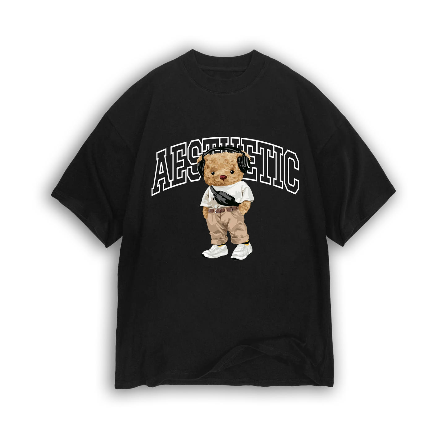 Aesthetic Teddy Black Oversized T-shirt