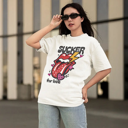 Sucker For Love White Oversized T-shirt