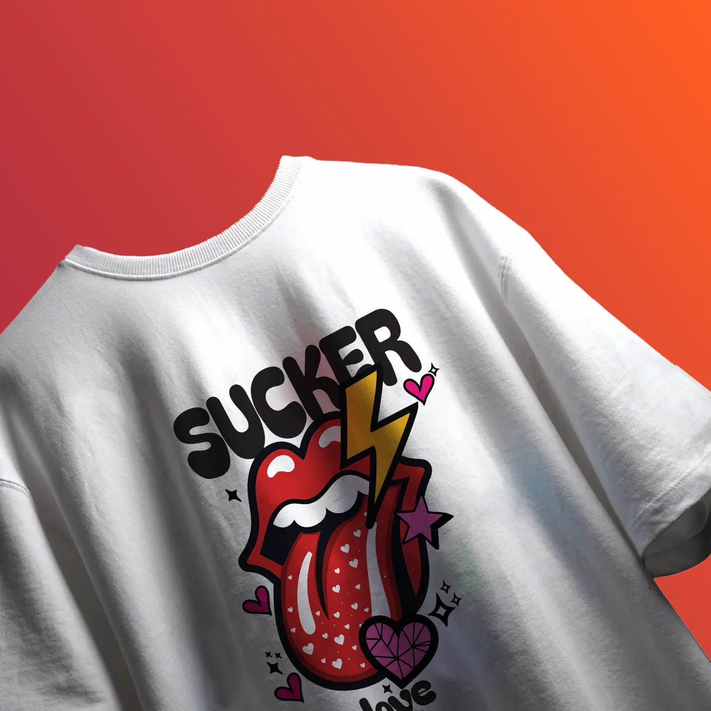 Sucker For Love White Oversized T-shirt