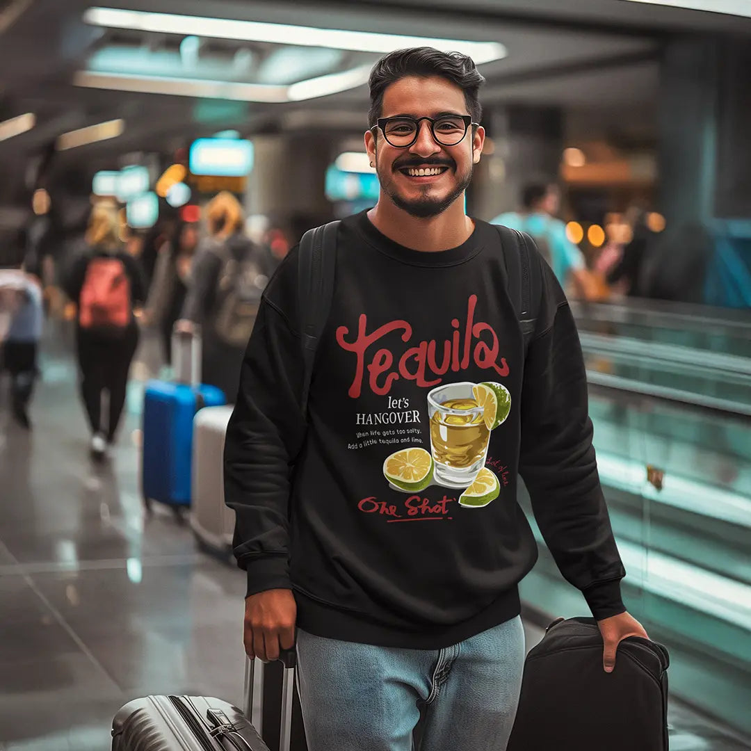 Tequila Black Oversized Sweatshirt (Heavyweight)