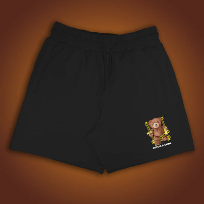 Warning Bear Black Shorts