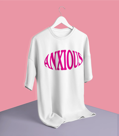 Anxious White Oversized T-shirt