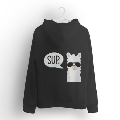 Sup Llama Black Hoodie