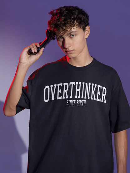 Overthinker Black Oversized T-shirt