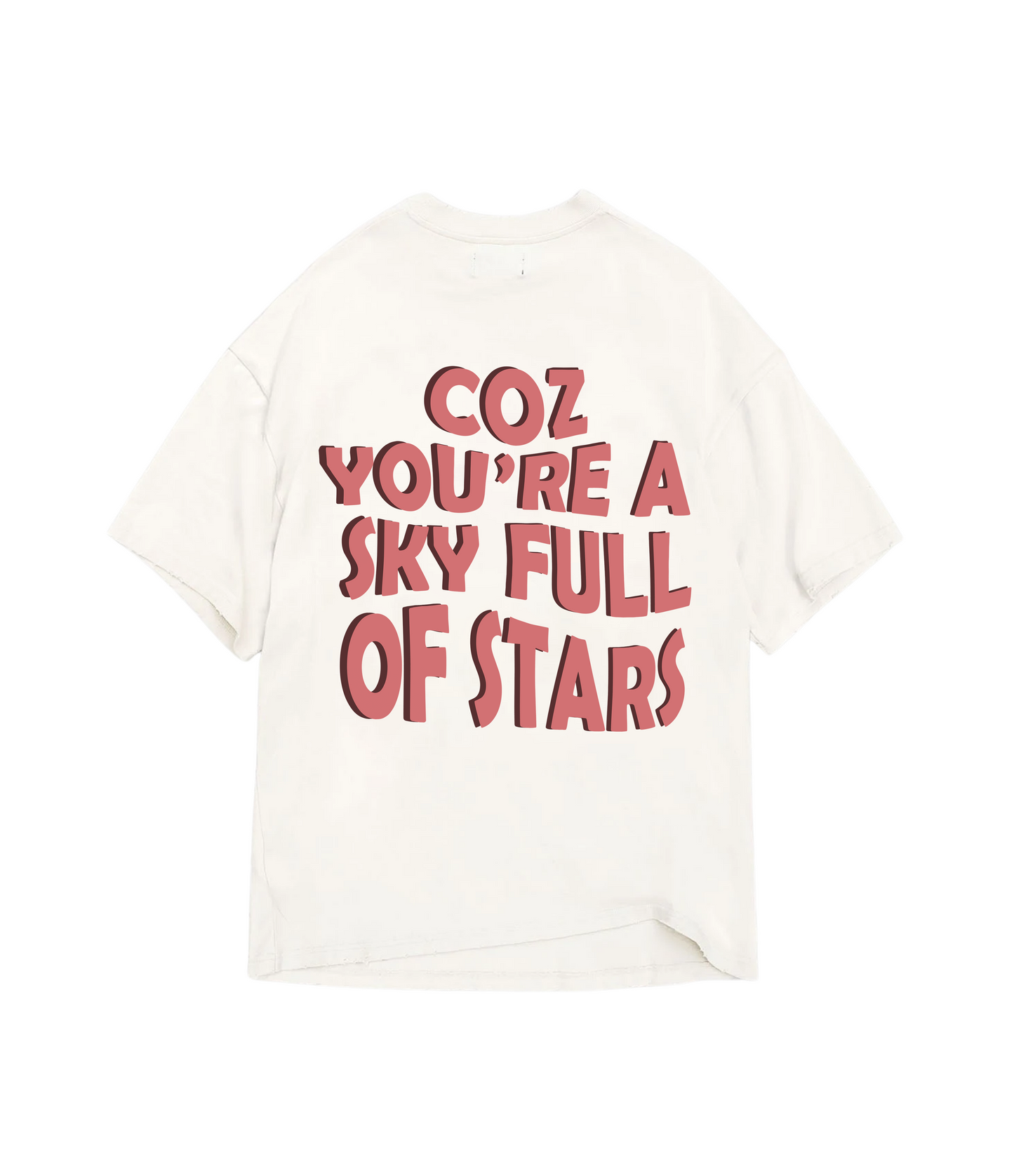 Sky Full of Stars White Oversized T-shirt